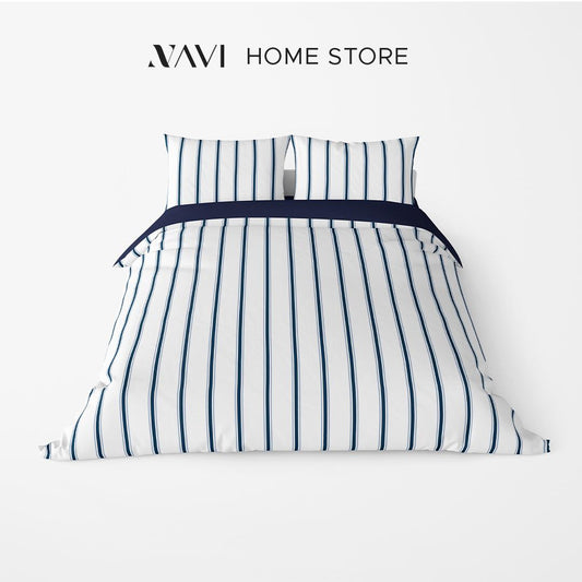 NAVI【BLUE】HAVEN COLLECTION Duvet Cover & Duvet Set Two-Toned Reversible Fully Garterized Hotel Quality 100% Cotton