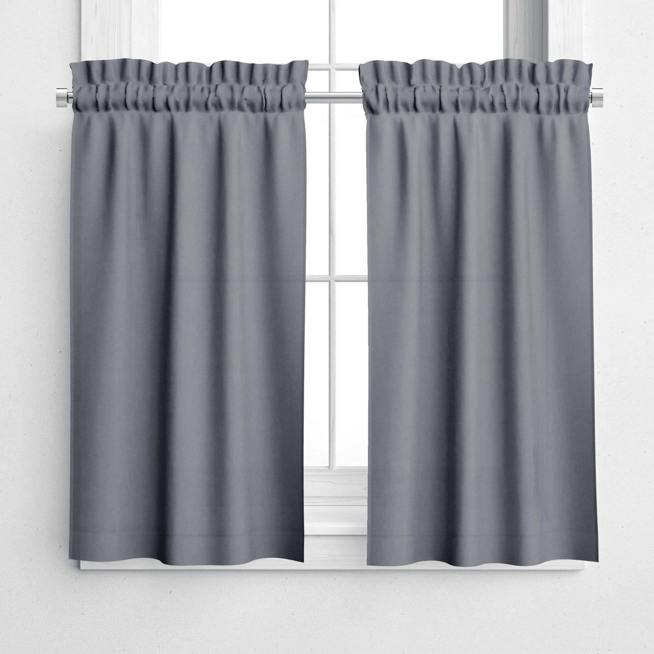 NAVI Short Blockout Curtain for Small Windows | Half Window Coverage | Light Control & Privacy