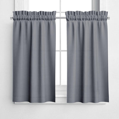 NAVI Short Blockout Curtain for Small Windows | Half Window Coverage | Light Control & Privacy
