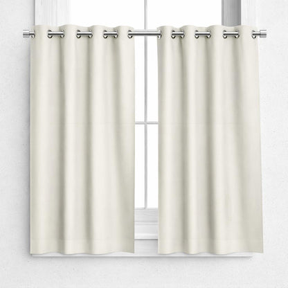 NAVI Short Blockout Curtain | Grommet Ring | for Small Windows | Half Window Coverage | Light Control & Privacy
