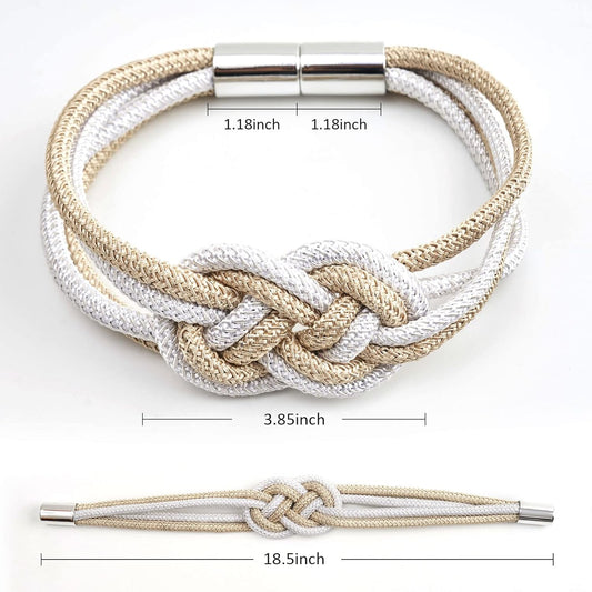 NAVI Magnetic Curtain Tie Back | Braided Rope Knot Holder | For Living Room Bedroom Window Treatment