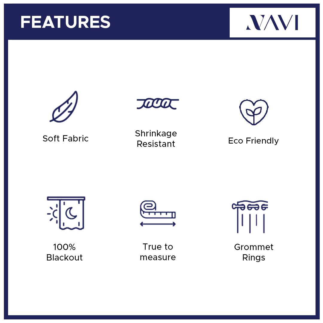 NAVI Short Blockout Curtain for Small Windows | Half Window Coverage | Light Control & Privacy