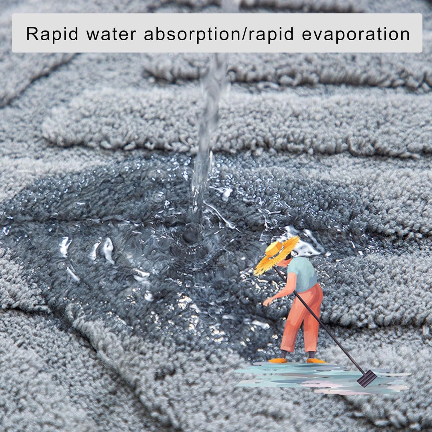 NAVI Floor Mat | Ultra Soft Non-Slip Quick-Dry Rug | Multi-Purpose for Home