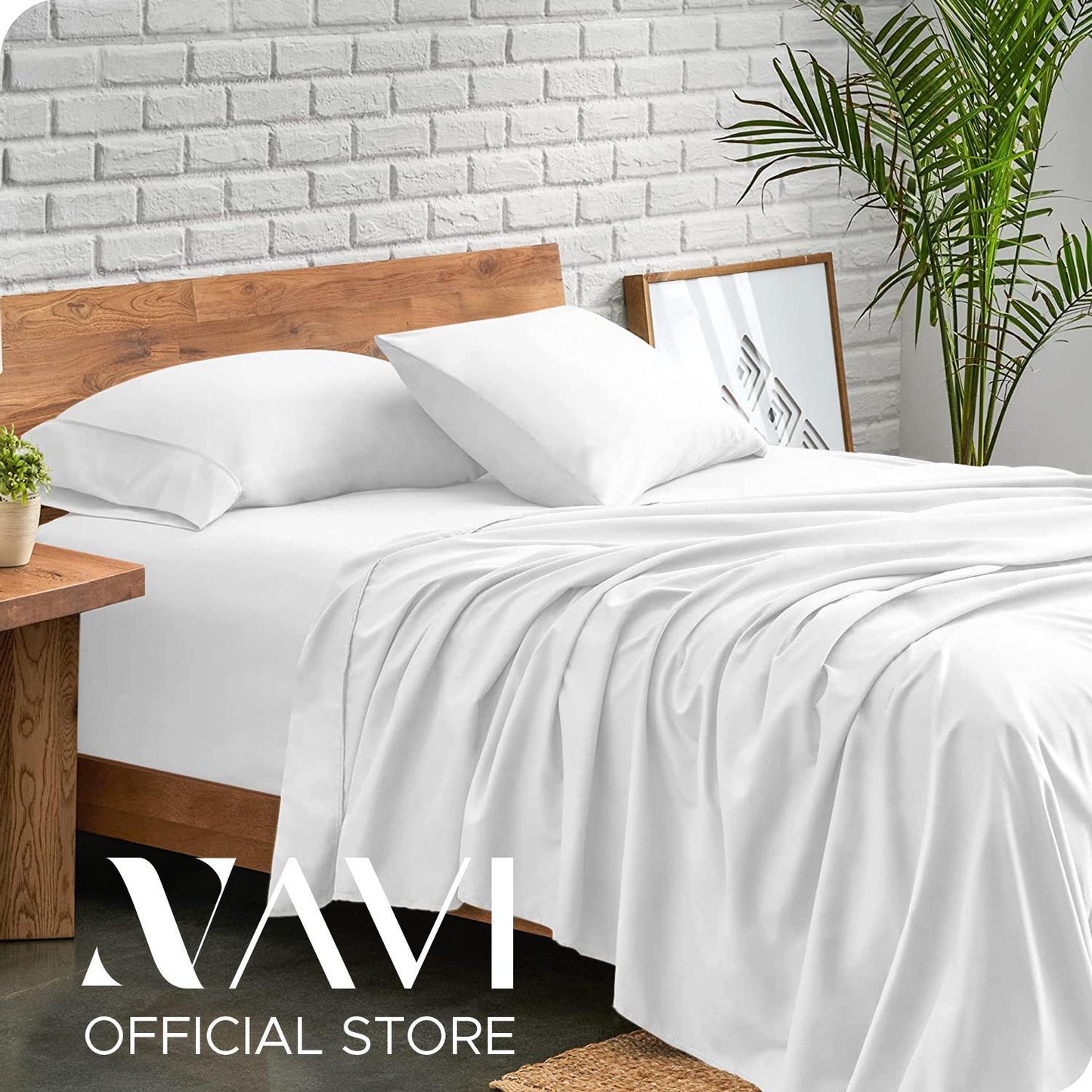 NAVI【BEST SELLER】PLAIN Bedding Set | 1x Fitted Bedsheet with 2x Pillowcase | Fully Garterized Hotel Quality