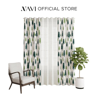 NAVI【The Holiday Collection】Christmas Curtain | Ring Type For Living Room Bedroom Window Treatment