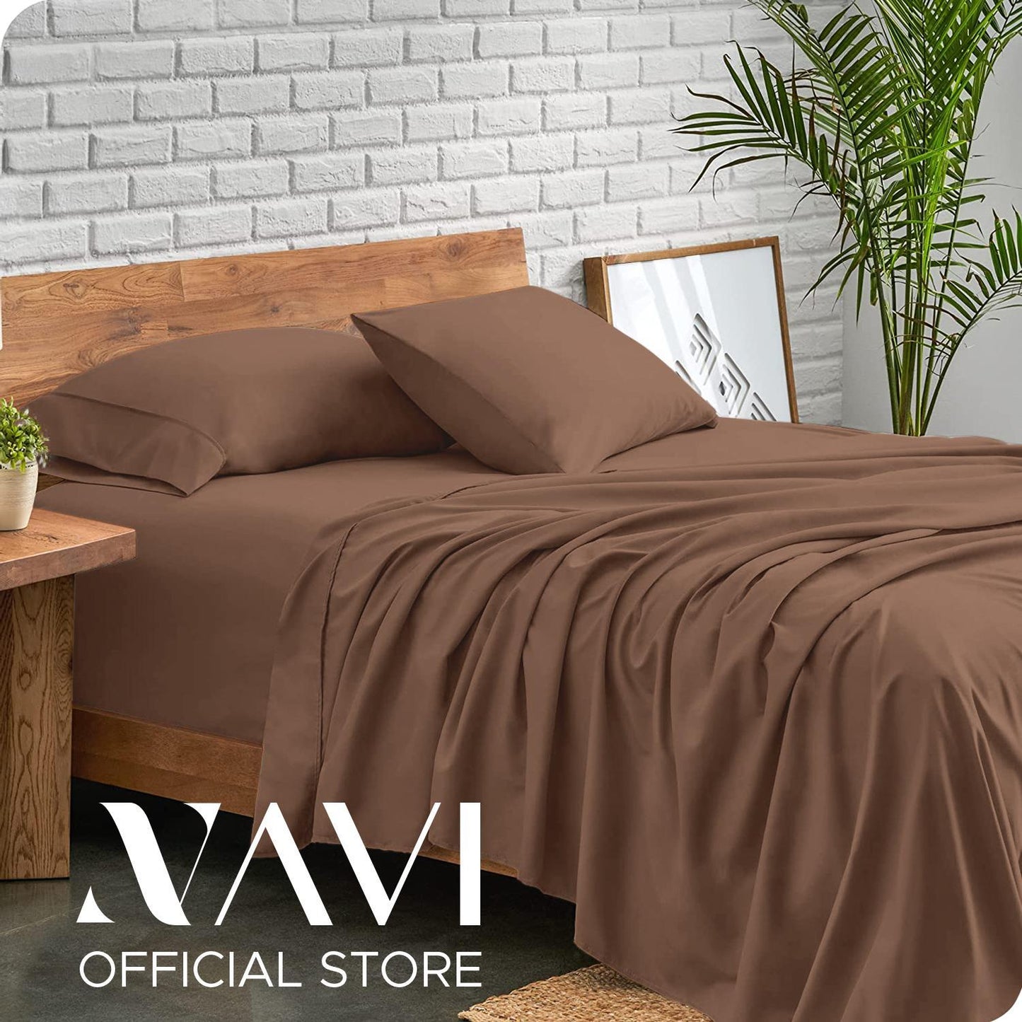 NAVI【BEST SELLER】PLAIN Bedding Set | 1x Fitted Bedsheet with 2x Pillowcase | Fully Garterized Hotel Quality