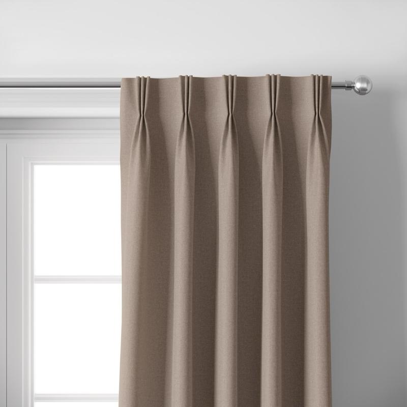NAVI Pinch Pleat Blackout Curtains with Linen Sheer | DIY Pinch Pleat Hook | Korean Soft Blockout | for Living Room & Bedroom Window Treatment | 100% Polyester, Thermal Insulation, Privacy Protection, Sunlight & Sound Blocking, Energy Saving