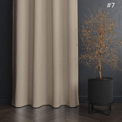 NAVI Korean Soft Blockout Curtain | Ring Type for Living Room & Bedroom Window Treatment - Sold Per Piece/Panel - 100% Polyester - Free Shipping & Cash on Delivery Nationwide