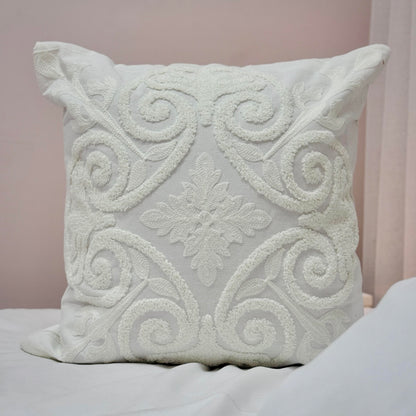 NAVI TPC | Throw Pillow Cover | Embroidered Cotton Canvas | Home Essentials | Sofa & Bed Styling