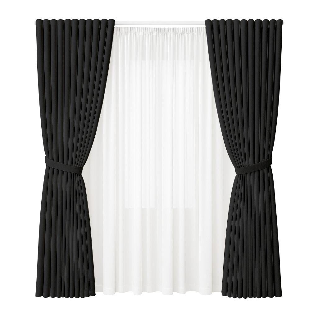 NAVI Signature Dual Layer Complete Curtain Set | 6-in-1 and 8-in-1 | Korean Soft Blockout | Premium Bundle, Complete Accessories