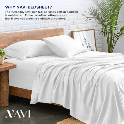 NAVI【BEST SELLER】PLAIN Bedding Set | 1x Bedsheet with 2x Pillowcase |Fully Garterized Hotel Quality
